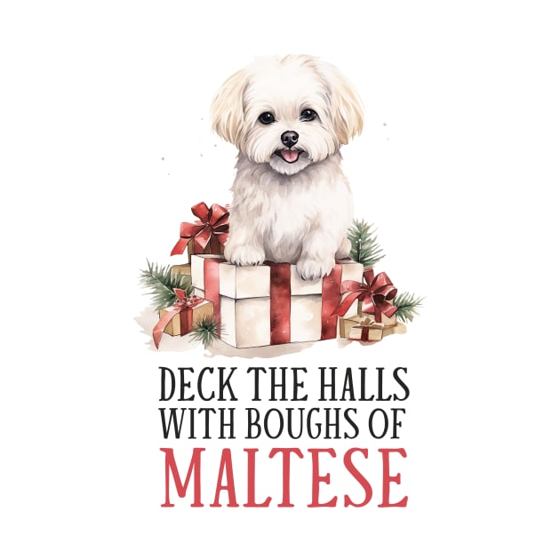 Maltese dog Christmas gift by Positively Petal Perfect 