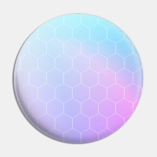 Cute soft pastel pink purple and blue hexagon pattern Pin