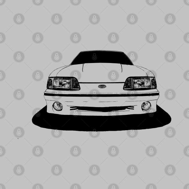 Ford Mustang GT (fox body) - front stylized by mal_photography