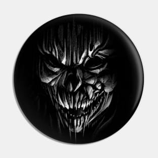 Creepy Monochrome Skeleton Goth Pin