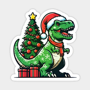 Christmas T-Rex Magnet