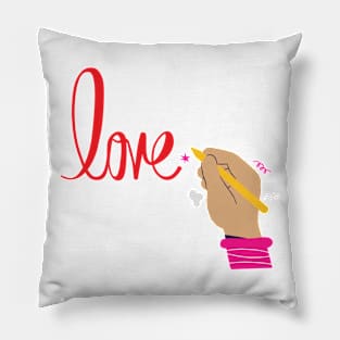 Love Written Pillow