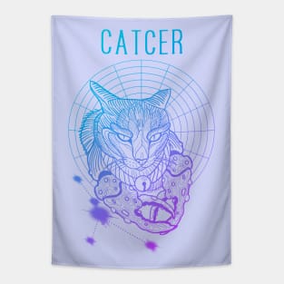 A zodiac cattery: cancer - catcer Tapestry