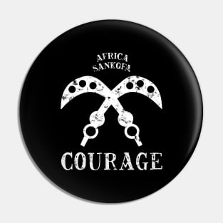 Africa Sankofa Adinkra Symbol "Courage" Pin