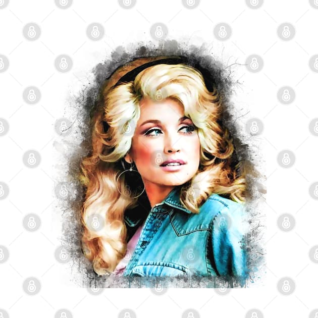 Dolly Parton Acrylic Ink v2 by MaydenArt