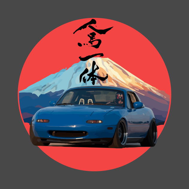 Blue Mazda Miata/MX5 Mount Fuji Jinba Ittai Roadster