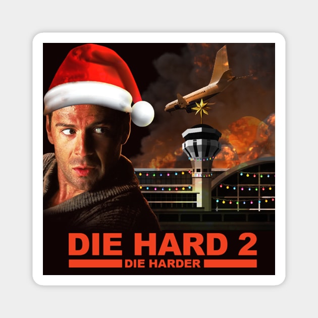 Die Hard 2 Christmas Design Magnet by 3 Guys and a Flick