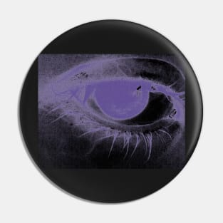 Purple Eye Edit - Relief Print Style - Photography Pin