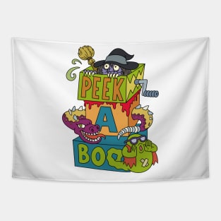 Peek-a-Boo Halloween Gift Tapestry