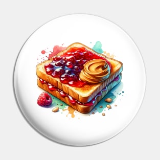 Peanut Butter And Jelly Toast Kawaii Breakfast Vintage Sandwich Yummy Pin