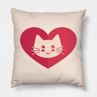 Cat shape in my heart Pillow