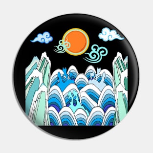 waves Pin