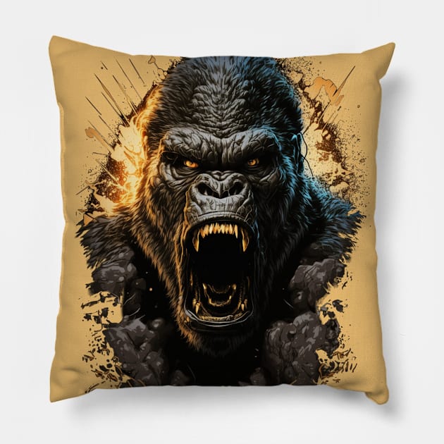 Gorilla Says Throw Pillow