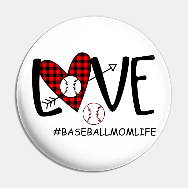 Love Baseball Mom Life Pin by heryes store