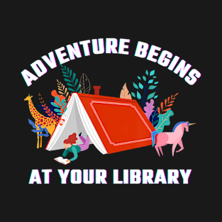 Adventure Begins At Your Library Summer Reading 2024 T-Shirt