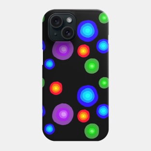 Colorful Glowing Circles Pattern Phone Case