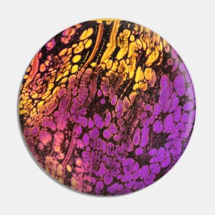 Purple Haze Fluid Art Pin