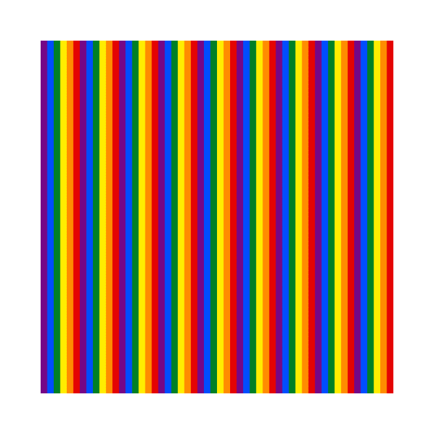 Mini Vertical Gay Pride Rainbow Beach Stripes by podartist