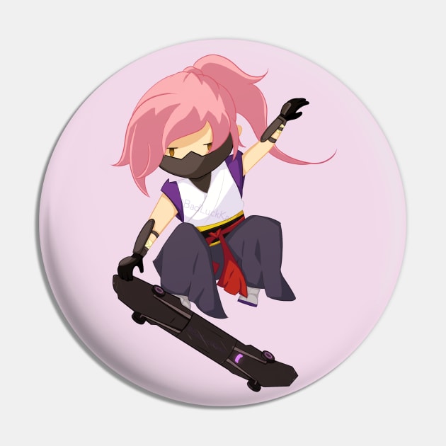 Cherry Blossom Sk8 Pin by KarenR