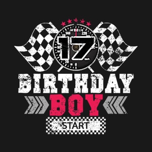 Race Car 17th Birthday Boy Party Racing Car Driver T-Shirt