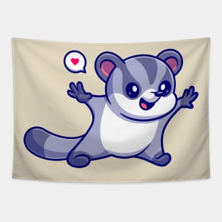 Cute Sugar Glider Cartoon Tapestry