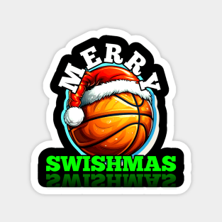 Merry Swishmas Basketball Christmas Magnet