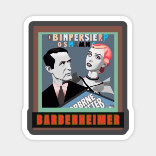 Barbenheimer. Classic Film Poster. Colorized Version. Magnet