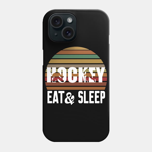 Eat Sleep Hockey Repeat Phone Case by Work Memes