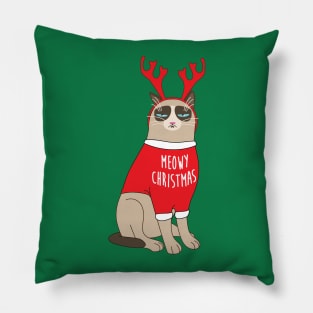 meowy christmas Pillow