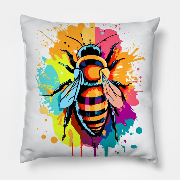 Cute Bee - Save the Bees - Beekeeper Pillow by BigWildKiwi