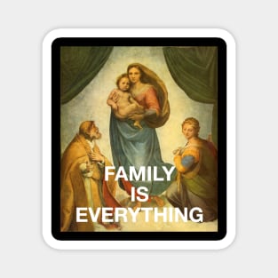 Classical Painting - Family Is Everything (Vaporwave Religious Art) Magnet