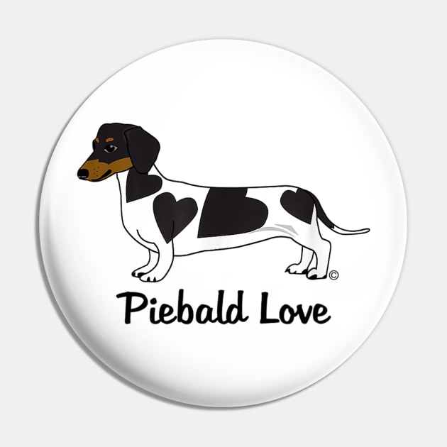 Piebald Love Dachshund Pin by Xamgi