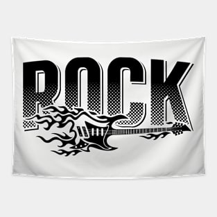 Rock Vintage Grungy Halftone Tapestry