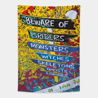 Fasbytes Halloween ‘beware of witches, zombies… Tapestry