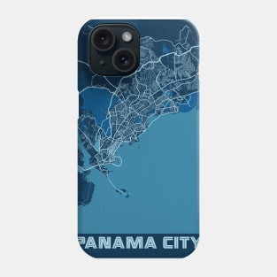 Panama City - Panama Peace City Map Phone Case