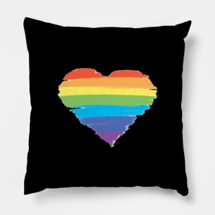 Pastel Pride Heart Pillow