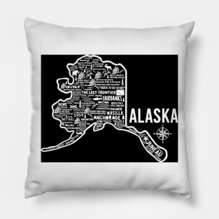 Alaska Map Pillow