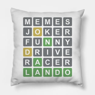 Funny Lando F1 Wordle Design Pillow