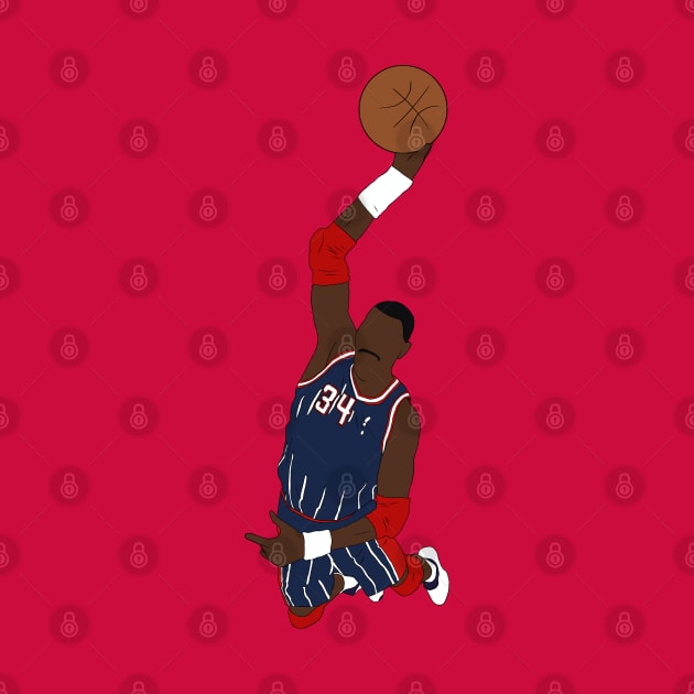 Hakeem Olajuwon Dunk by rattraptees