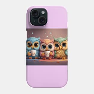 Coffee Chats: Three Owls Phone Case