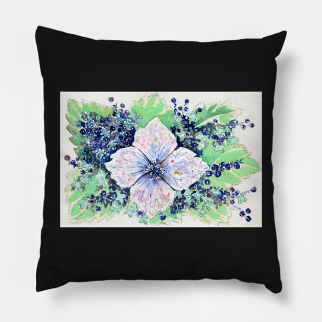 Hydrangea Pillow by WaterGardens