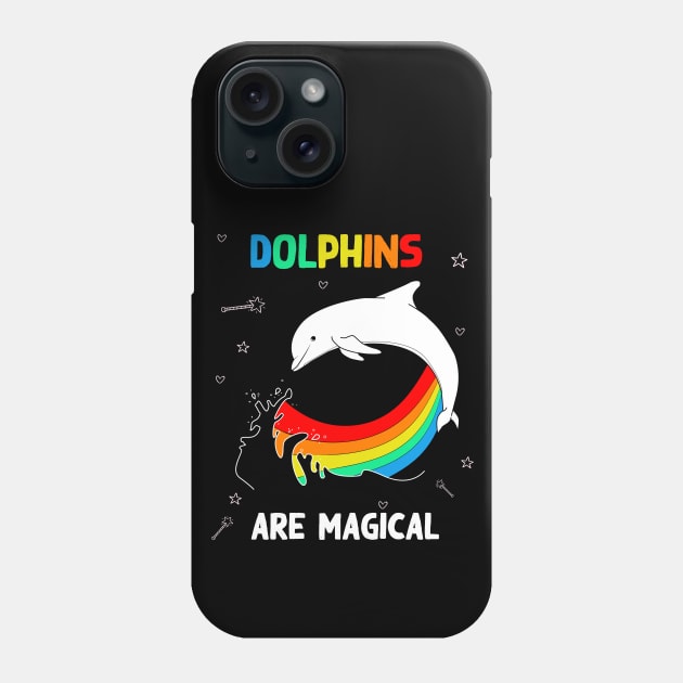 Dolphins are magical Phone Case by Flipodesigner