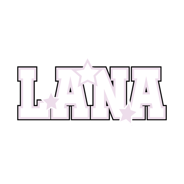 lana del rey - pink/black star design by Erin Smart