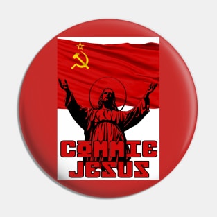 Commie Jesus Soviet Flag Pin