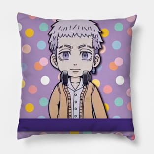 rebel boy in purple Pillow