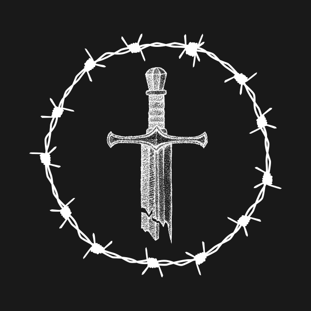 Broken Sword Barbed Wire Saint Martin of Tours Gothic by thecamphillips