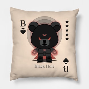 Black Hole Evil bear holding cosmic power cute scary cool halloween card Nightmare Pillow