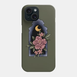 Floral moon Phone Case