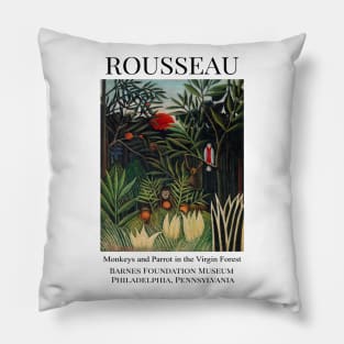 Henri Rousseau Monkeys and Parrot in the Virgin Forest Pillow