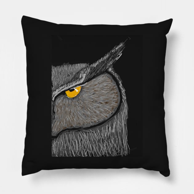 Hoo's Watching You! Pillow by DancingCreek